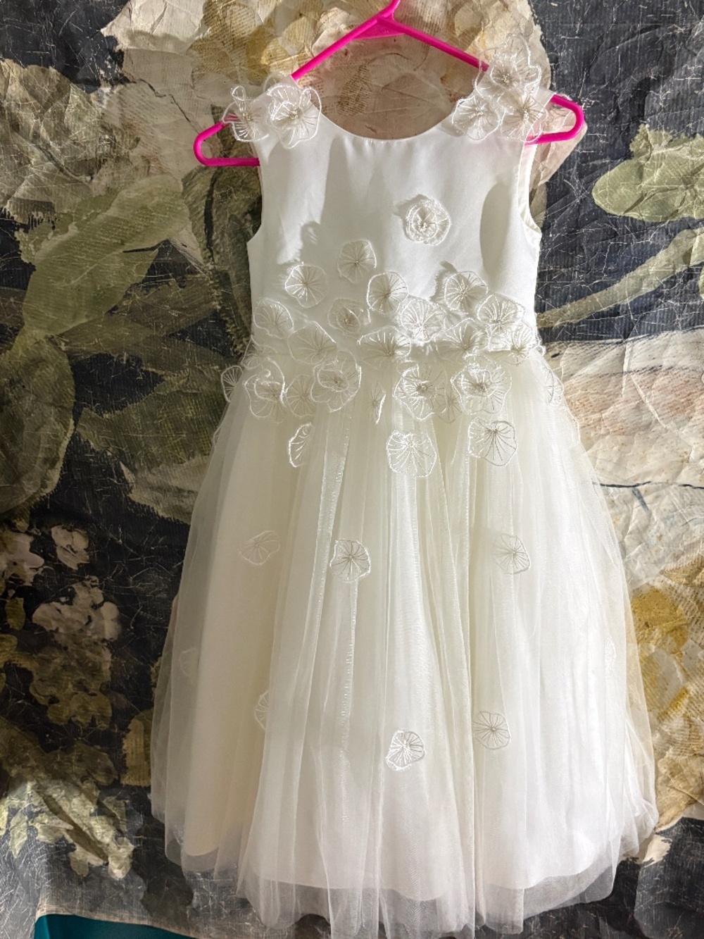 Princess Daliana Emmie Floral Applique Dress